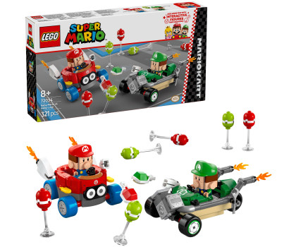 Klocki LEGO® LEGO Super Mario 72034 Mario Kart™ – Baby Mario kontra Baby Luigi